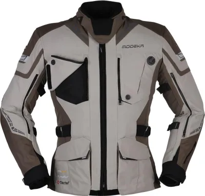 Produktbild von Modeka Panamericana 2 Motorrad Textiljacke, grau/braun, 4XL