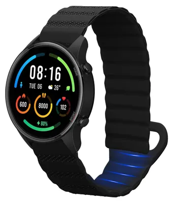 Produktbild von kwmobile Ersatzarmband kompatibel mit Xiaomi Mi Watch Color Sport / S1 Active Armband - Fitnesstracker Silikon Band mit Magnetverschluss