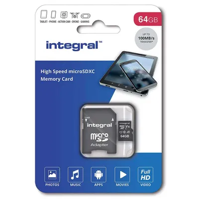 Image de Integral Micro-Sdxc V10 100Mb/S 64Gb