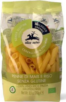 MAKARON (KUKURYDZIANO - RYŻOWY) PENNE BEZGLUTENOWY BIO 250 g - ALCE NERO