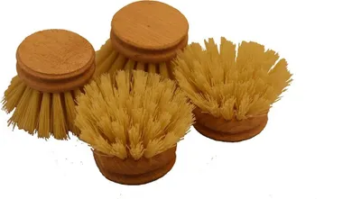 Produktbild von 4 Stk.Spülbürsten Ersatzköpfe für Holzspülbürste naturell Ø 6,5 cm