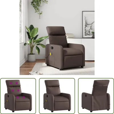 Produktbild von The Living Store Massagesessel Braun Kunstleder