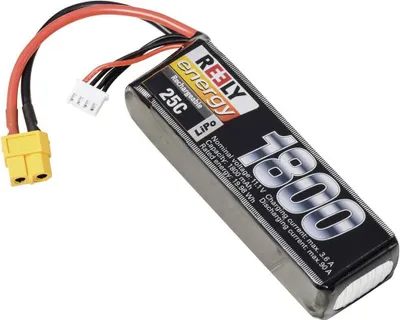 Produktbild von Reely Modellbau-Akkupack (LiPo) 11.1 V 1800 mAh Zellen-Zahl: 3 25 C Softcase XT60