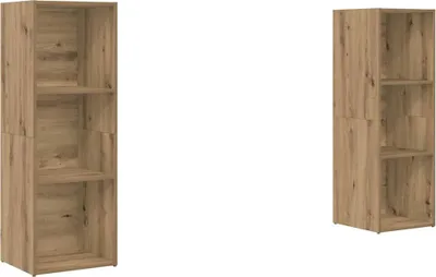 Produktbild von vidaXL TV-Schrankset Wandmontiert 2 pcs Artisan-Eiche 107 x 35 x 37 cm