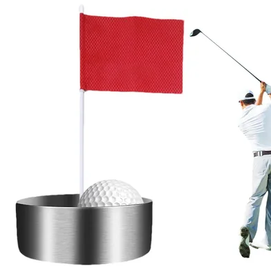 Image de Tasse de golf pour entraînement au putting, avec drapeau