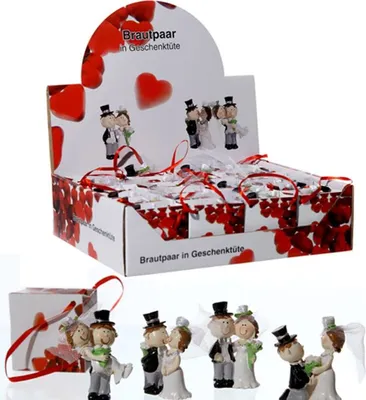 Produktbild von 24 x Brautpaar in Papiertüte , 4 Modelle