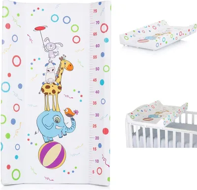 Obrázok produktu pre Chipolino prebaľovacia podložka Comfort 80 x 47 cm bočný okraj stupnica od 5 do 75 cm farebná