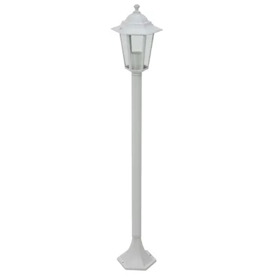 Immagine prodotto di vidaXL Dissuasore luminoso da giardino 6 pz. E27 110 cm Alluminio Bianco