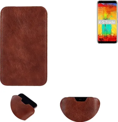Produktbild von K-S-Trade Schutzhülle Handyhülle kompatibel mit Leagoo S8 Pro Handytasche Kunstleder Sleeve in braun