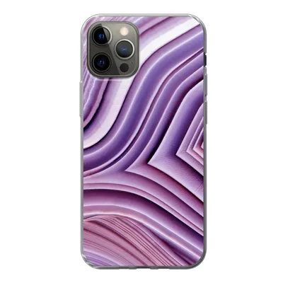 Produktbild von MuchoWow® Handyhülle Schutzhülle Hülle für iPhone 13 Pro Naturstein - Nahaufnahme - Weiß Silikon Softcase Handy Hülle - Handy-Tasche