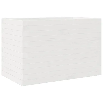 Obrázek produktu pro vidaXL květináč bílý 70x40x45,5 cm z masivního borovicového dřeva