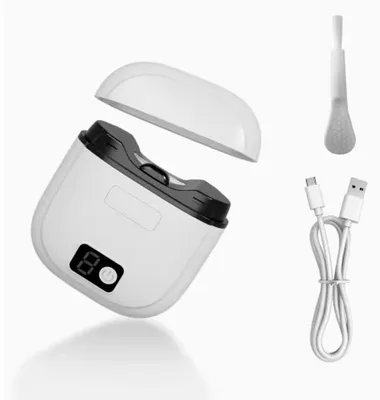 Produktbild von Elektrischer Nagelknipser 2-in-1 - Automatischer Nagelknipser - 3 Geschwindigkeiten - Polierfunktion - Für Kinder, Erwachsene und Senioren - Weiß