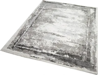 Produktbild von Teppich Kurzflor Designerteppich - Läufer 80x300 cm - in grau creme Größe - 80 x 300 cm