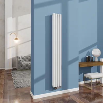 Produktbild von AICA Heizkörper Design Röhrenheizkörper Handtuchwärmer Vertikal Doppellagig 1800x236mm 1101W Weiß