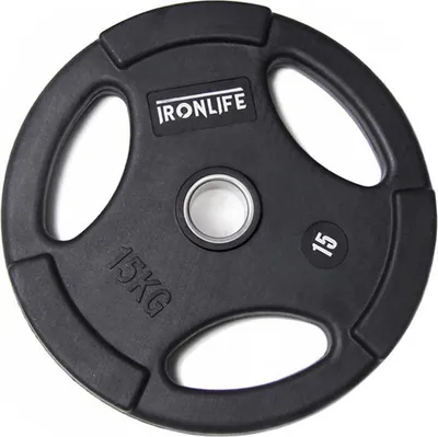 Zdjęcie produktu dla Gumowany krążek olimpijski IRONLIFE Deluxe 15 kg