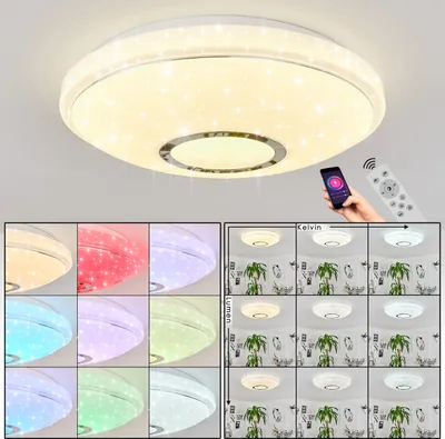 Produktbild von Mollia »Mollia« dimmbare Deckenlampe in Chrom/Weiß