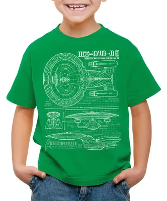 Produktbild von style3 NCC 1701 D Blaupause T-Shirt Kinder star