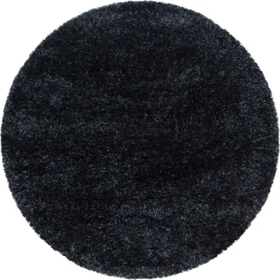 Produktbild von Hochflor Teppich BRILLIANT Schwarz 200 cm Rund