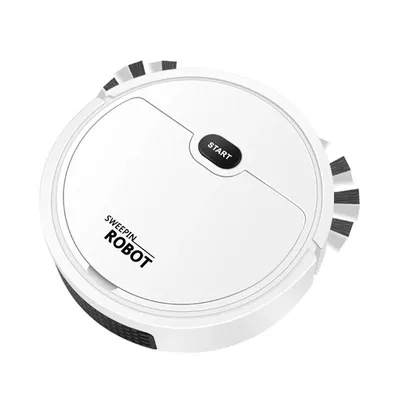 Obrázek produktu pro Robotický vysavač USB Smart 3 v 1 Funkce sání, zametání a vytírání Automatický vysavač pro malé byty Bílý