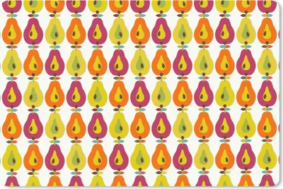 Produktbild von MuchoWow® Schreibtischunterlage Retro - Design - Birne - Obst 60x40 cm - XXL Mauspad - Großes Mauspad
