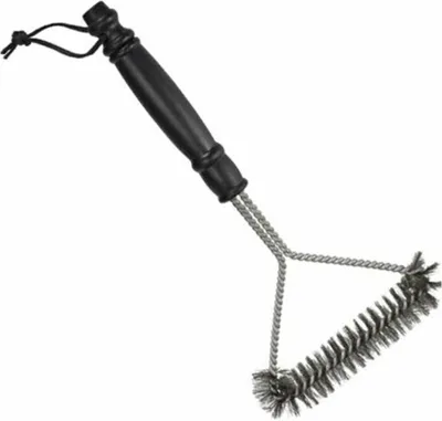 Grillbürste mit Edelstahlbosten - 30cm lang - 16cm Breite - stabiler Griff