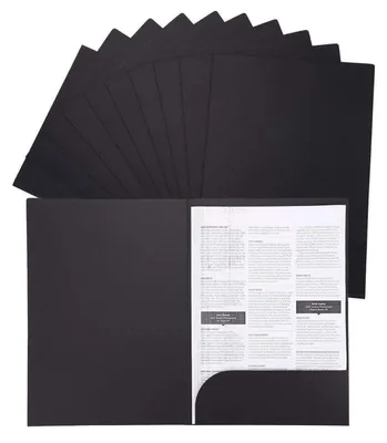 Productafbeelding van A4 documentmappen, 10 stuks, van gerecycled karton, zwart