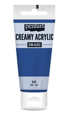 Obrázek produktu pro Krémová akrylová barva pololesklá PENTART 60 ml MODRÁ