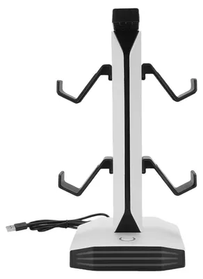 Produktbild von RGB-Game-Controller-Headset-Halter Typ C 2xUSB-Anschlüsse Schreibtischständer für Heimstudio