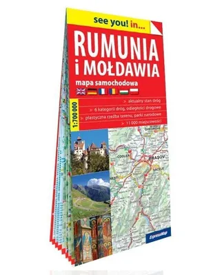 Obrázek produktu pro Papírová mapa Rumunska a Moldavska 1:810 000 (Straßenkarten)