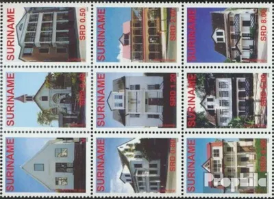 Produktbild von Briefmarken Suriname 2008 Mi 2212-2220 Neunerblock (kompl.Ausg.) postfrisch Häuser in Paramaribo