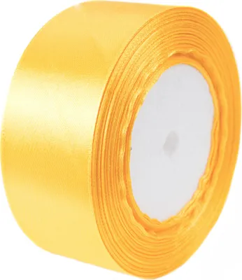 Zdjęcie produktu dla Słoneczna żółta satynowa wstążka 38 mm - 32 mb