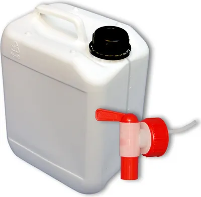 Image de Bidon Plasteo 5 litres blanc avec robinet AFT (DIN 45)
