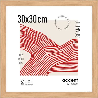 Produktbild von accent by nielsen Holz Bilderrahmen Scandic, 30x30 cm, Eiche
