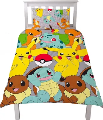 Produktbild von Pokemon - Wiederholungsdruck Bettwäsche, wendbar TC188 (Einzelbett) (Bunt)