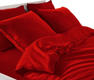 Produktbild von Bettwäsche 155x200 cm - Bettwäsche Baumwolle - Bettwäsche-Sets 2 Teilig - Bettbezug 155x200 cm und 2 Kissenbezug 70x80 cm - Rot