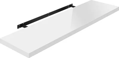 Produktbild von WOLTU Wandregal Volato Wandboard freischwebend hochglänzend Schweberegal CD DVD Regal Bücherregal Holz Board weiß,100x22.9x3.8cm
