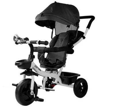 Produktbild von Lean Toys Dreirad Pro300 Schwarz