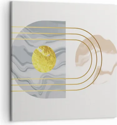 Produktbild von Bild auf Leinwand - Leinwandbild - Einteilig - Modern Gold abstrakt - 60x60cm - Wand Bild - Wanddeko - Wandbilder - Leinwanddruck - Bilder - Wanddekoration - Leinwand bilder - Wandbild - AC60x60-4574