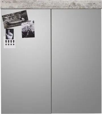 Produktbild von Rootz Badezimmerspiegel – Aufbewahrungsschrank – Grau – 72 x 79 x 17 cm