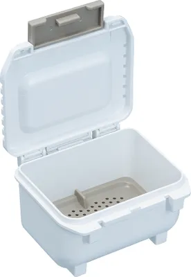 Produktbild von Meiho BM-S dicht schließende Naturköderbox, 100x90x60mm, Weiß, mit Abtropfsieb, Systembox-kompatibel