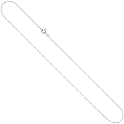Produktbild von 1,3mm Ankerkette Kette Halskette Collier Goldkette 585 Gold Weißgold 50cm Damen