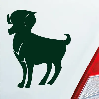 Produktbild von Auto Aufkleber Sternzeichen Widder PKW Car KFZ Roller 8x10 cm Dunkelgrün Sticker Heckscheibenaufkleber