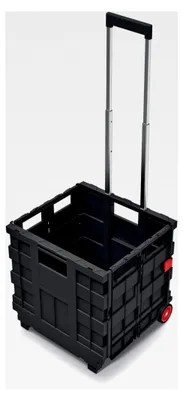Produktbild von Werkzeugkoffer Zusammenklappbarer Transportwagen mit Rädern und Teleskopischem Aluminiumgriff