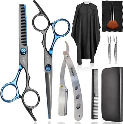 Produktbild von Professionelles Friseurschere Haarschneide Set 10 Stk - Blau