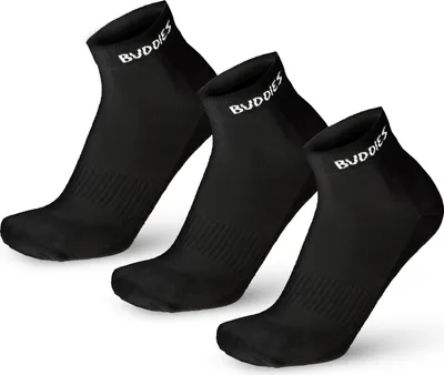 Produktbild von Socken Buddies, Classic Quarter Buddies, Quarter Socken, 3 Paar, schwarz, 42-44