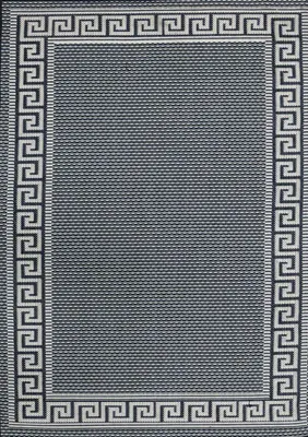 Produktbild von In- und Outdoor Teppiche Flachgewebe Balkon Küche Bordüre Look In Blau & Turkis, Farbe:Blau, Maße:60x100 cm