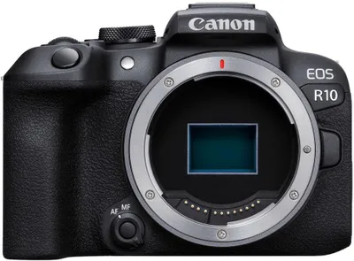 Produktbild von Canon EOS R10, 24,2 MP, 6000 x 4000 Pixel, CMOS, 4K Ultra HD, Touchscreen, Schwarz
