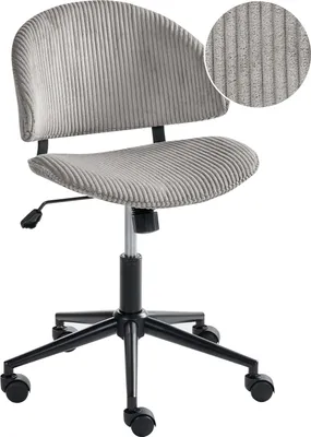 Produktbild von BELIANI Bürostuhl Taupe Cord Drehbar Höhenverstellbar Modernes Design Retro Stil Schreibtischstuhl Computerstuhl für Homeoffice Büro Arbeitsplatz