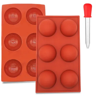 2er-Set Halbkugel-Silikonformen, 6 Mulden, 28x16,7 cm