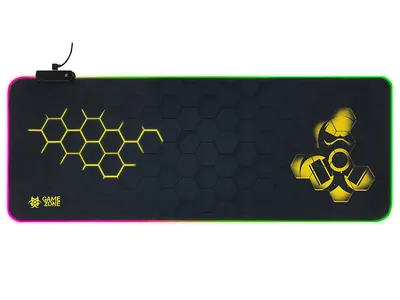 Immagine prodotto di Tastiera e tappetino per mouse 80x30x0,4 cm GameZone HEXY1 Retroilluminazione RGB, gomma antiscivolo, migliore controllo e precisione del mouse